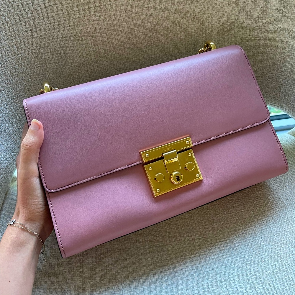 Gucci Pink Medium Padlock Bag